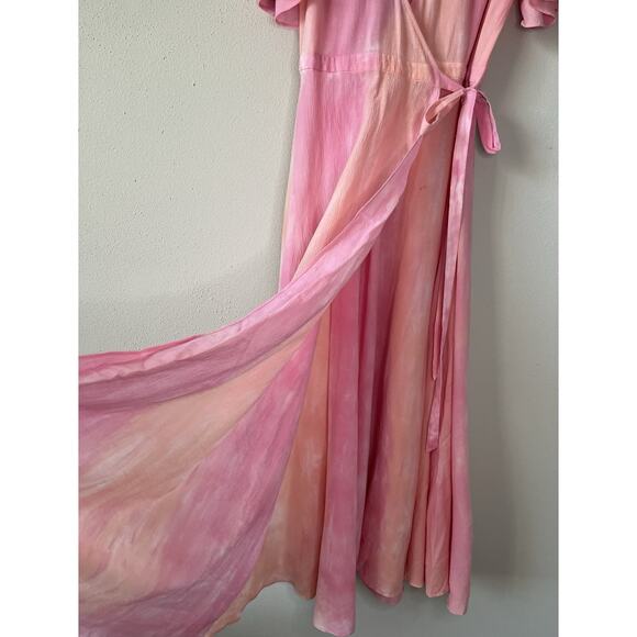 Johnny Was x Amanda Bond Pink Ombre SizeL Handmade in Malibu Boho Flutter Sleeve - Picture 5 of 16